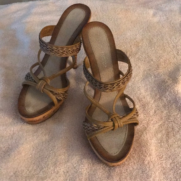 Boston Proper Shoes Boston Proper Summer 4in Cork Heel Sandal